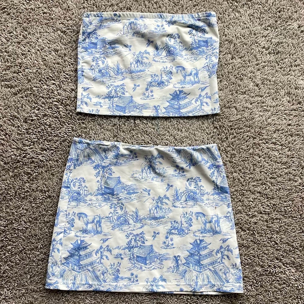 Edikted Tube Top Mini Skirt Set